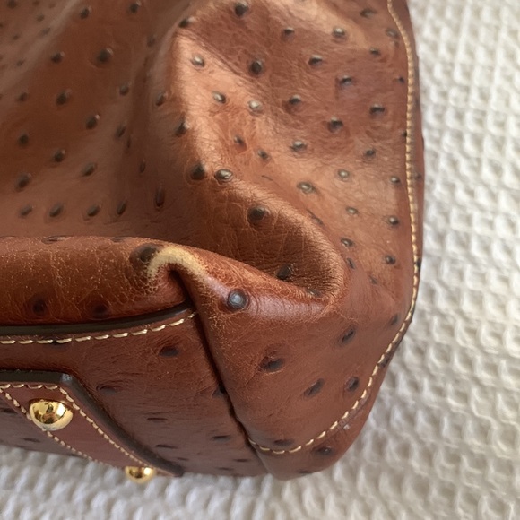 Dooney and Bourke Cross Body Ostrich Bucket Bag - Picture 10 of 12